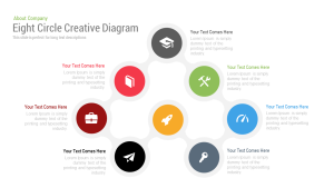Eight Circle Creative Diagram Free PowerPoint Template and Keynote template