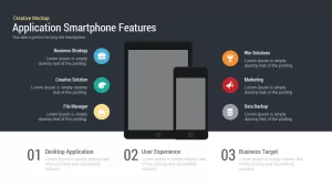 Application Smartphone Features Powerpoint and Keynote template