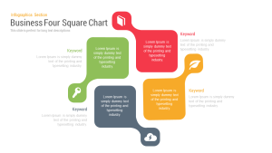 Business four square PowerPoint template and keynote
