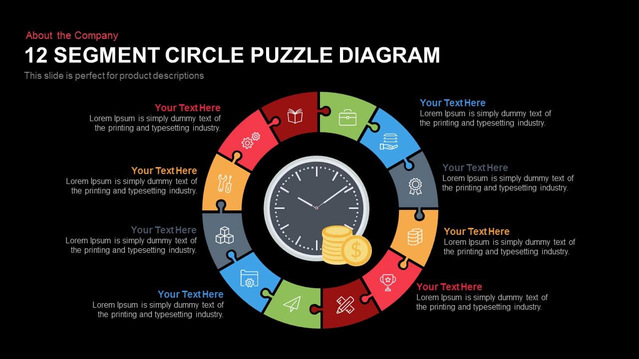 12 Segment Circle Puzzle Diagram