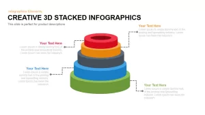 Creative 3d Stacked Circle Infographics Powerpoint and Keynote template