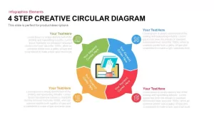 4 Step Creative Circular Diagram PowerPoint Template and Keynote Slide