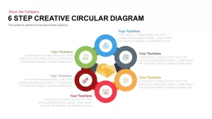 6 Step Creative Circular Diagram for PowerPoint and Keynote