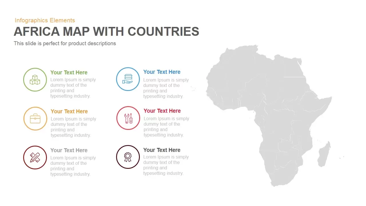 Africa Map With Countries Powerpoint Keynote template 1