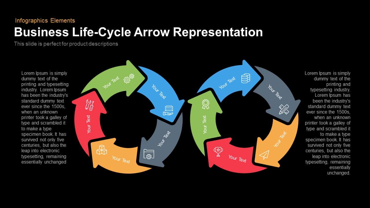 Business Life Cycle Arrow Representation