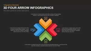 4 Infographics Arrow PowerPoint Template and Keynote Slide