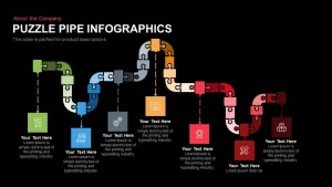 Puzzle Pipe Infographics Template for PowerPoint and Keynote Slide