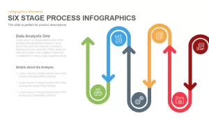 6 Stage Infographics Process PowerPoint Template and Keynote