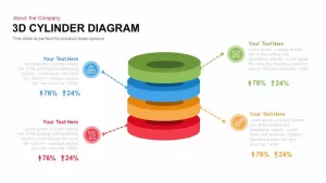 3d Cylinder Diagram Template for PowerPoint and Keynote
