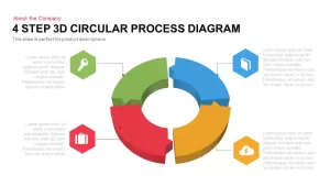 3D Circular Process Diagram PowerPoint Template and Keynote Slide Presentation