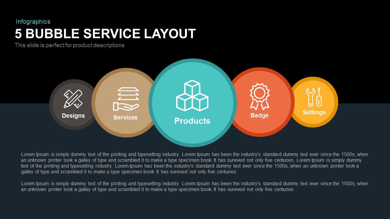 5 Bubble Service Layout