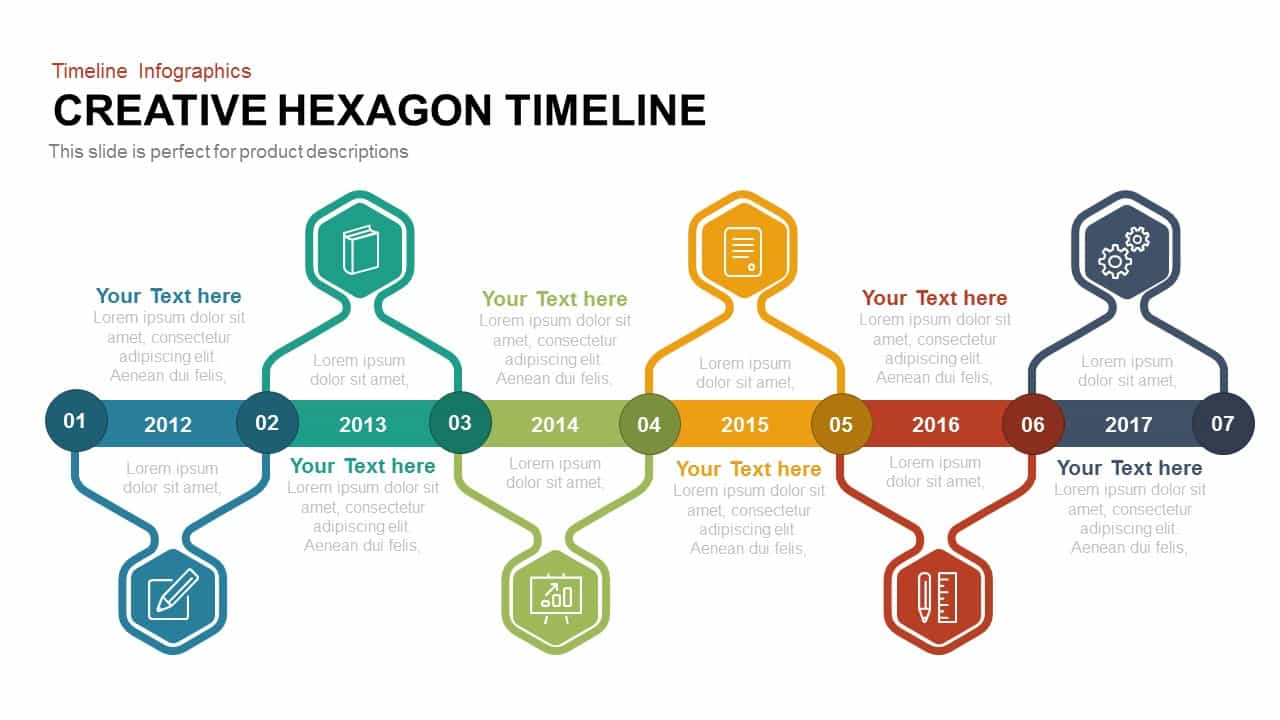 Creative Hexagon Timeline