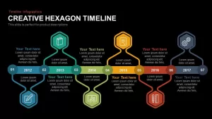 Creative Hexagon Timeline PowerPoint Template