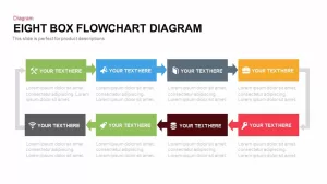 Eight Box Flow Chart Diagram Template for PowerPoint and Keynote