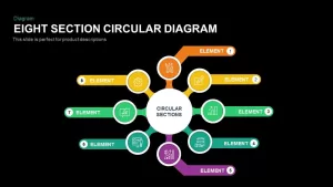 Eight Section Circular Diagram PowerPoint Template and Keynote Slide