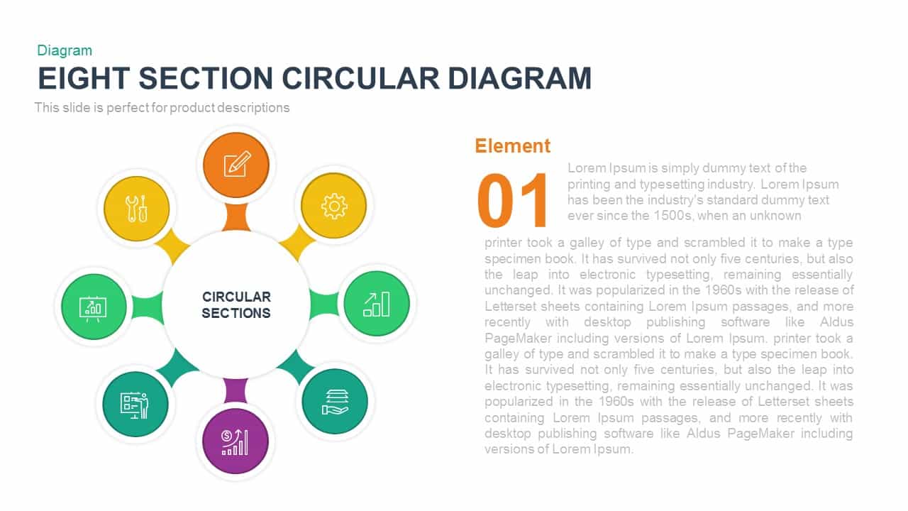 Eight Section Circular Diagram
