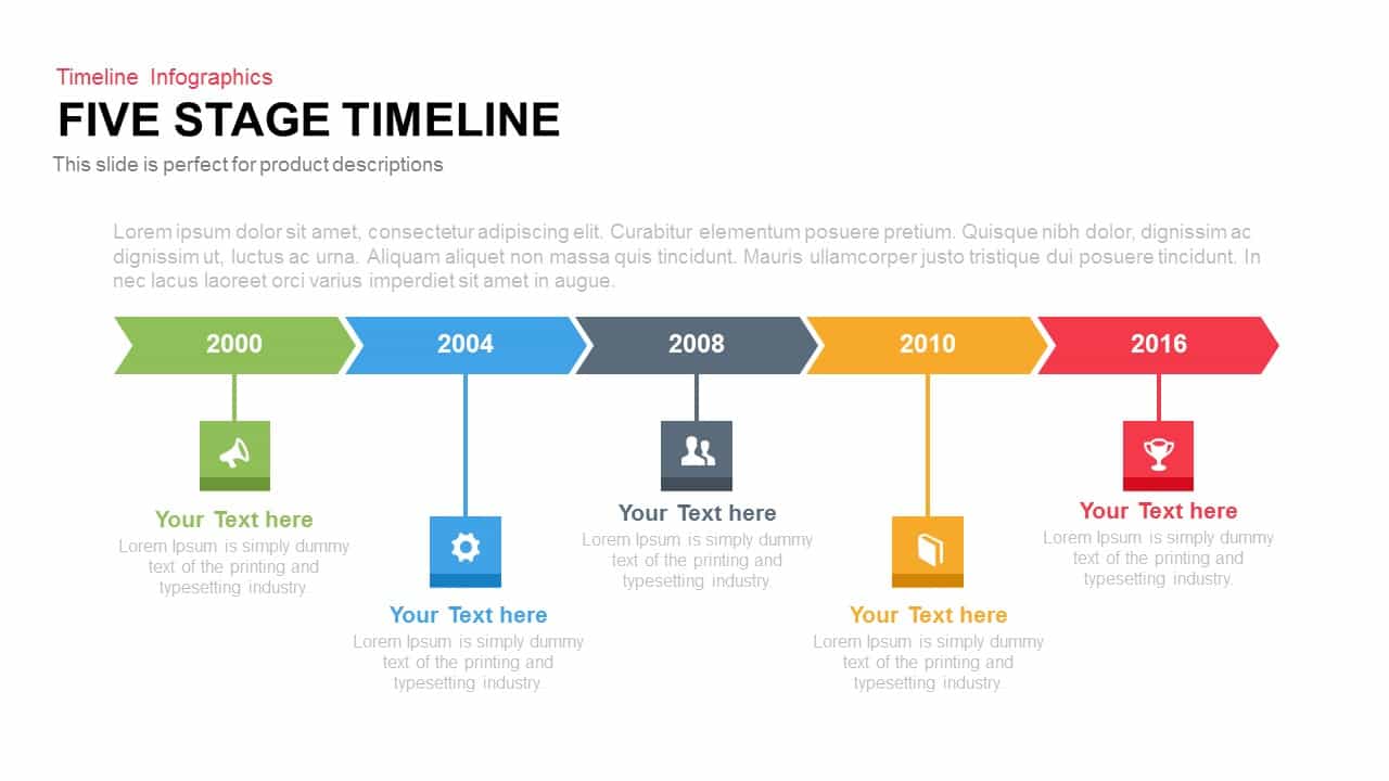 Stage Timeline PowerPoint Template and Keynote Slide