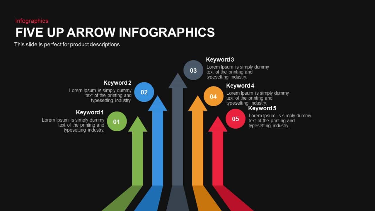Five Up Arrow Infographics