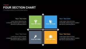 Four Section Chart PowerPoint and Keynote Slide