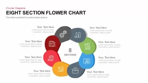Eight Section Flower Chart PowerPoint Template and Keynote