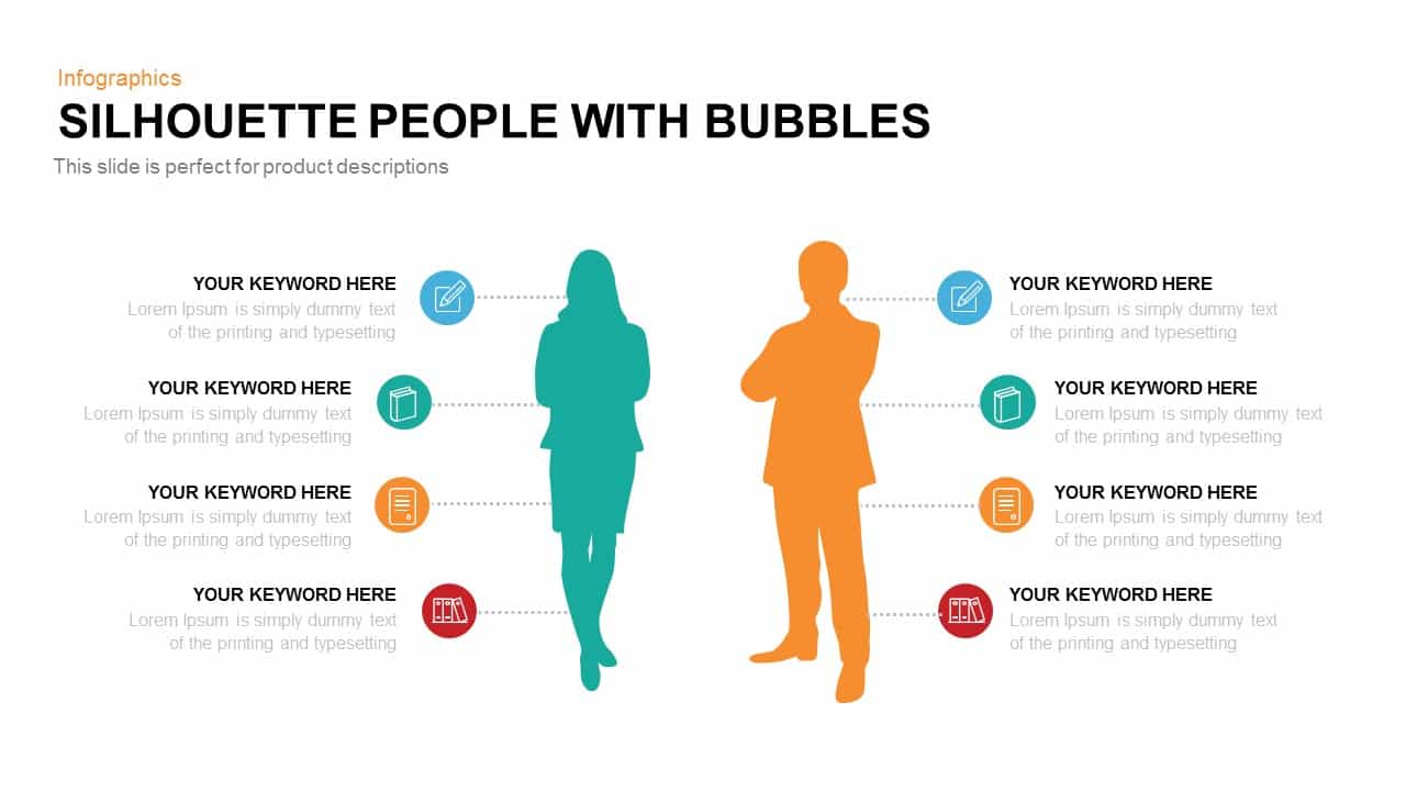 Silhouette People with Bubbles PowerPoint Template, Silhouette People with Bubblesppt, Silhouette People with Bubbles template, Silhouette People with Bubbles infographic, Silhouette People with Bubbles slide, Silhouette People with Bubbles powerpoint template