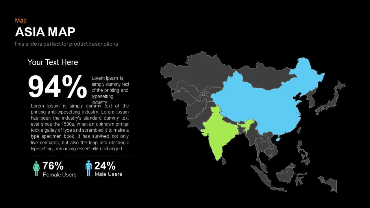 Asia Map Powerpoint and Keynote template