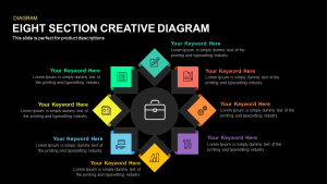 Eight Section Creative Diagram Template for PowerPoint and Keynote