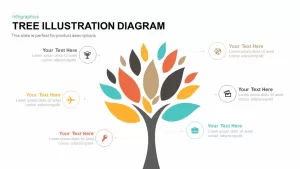 Tree Illustration Diagram PowerPoint Template and Keynote Slide