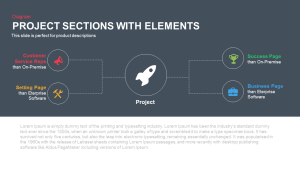 Project section with elements PowerPoint template and keynote