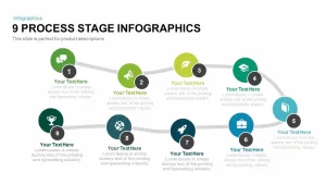 9 Process Stage Infographics PowerPoint Template
