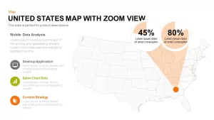 PowerPoint Map of the United States with Zoom View