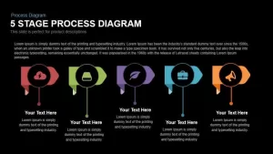 5 Stage Process Diagram PowerPoint Template and Keynote Slide