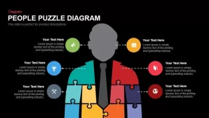 People puzzle diagram PowerPoint template
