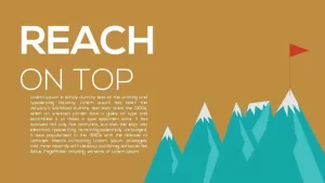 Metaphor Reach on Top PowerPoint Template and Keynote Slide