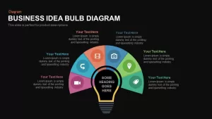 Business idea diagram light bulb PowerPoint template