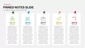 Pinned notes PowerPoint template and keynote