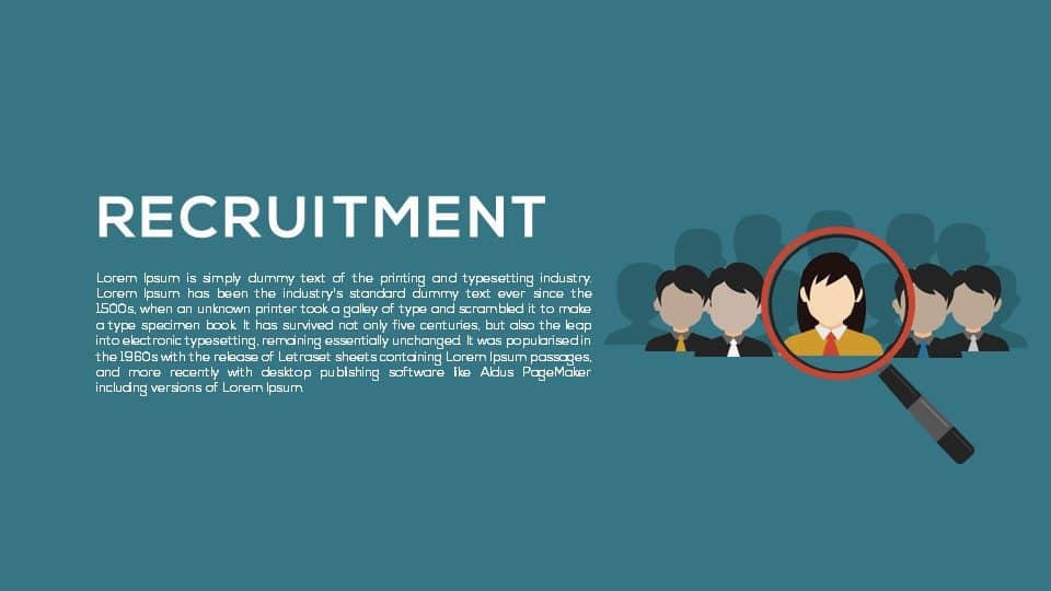 recruitment powerpoint template and metaphor keynote template