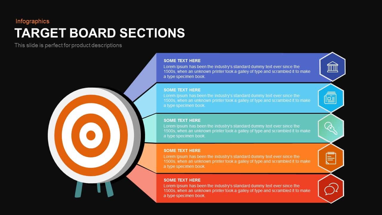 Target Board Sections Powerpoint and Keynote template