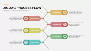 Zig Zag Process Flow PowerPoint Template