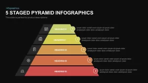5 Staged Infographic Pyramid PowerPoint Template and Keynote