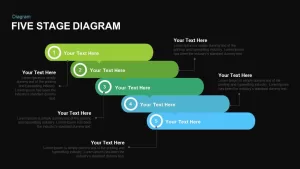 Five Stage Diagram Powerpoint and Keynote template
