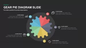 gear pie chart PowerPoint template and keynote