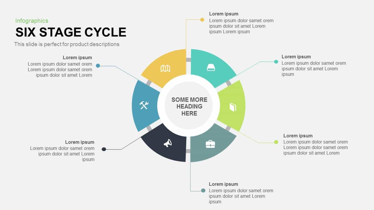 Six Stage Cycle Powerpoint and Keynote template