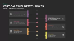 Vertical Timeline PowerPoint Template and Keynote with Boxes