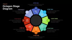 Octagon Stage Process Flow PowerPoint Template & Keynote