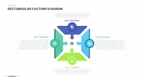 Rectangular Contributing Factors PowerPoint Diagram