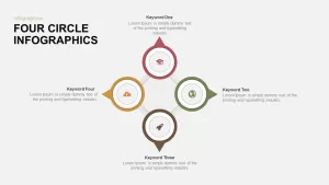 4 Circle Infographics Template for PowerPoint and Keynote