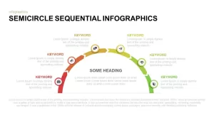 Semicircle sequential infographics PowerPoint template and keynote diagram
