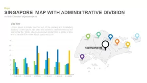 Singapore Map With Administrative Division Powerpoint and Keynote template