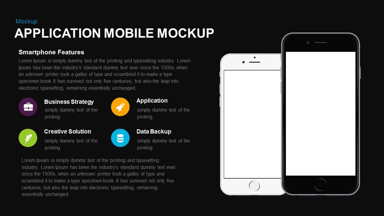 Application Mobile Mockup Powerpoint and Keynote template